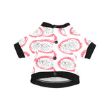 Hand drawn dragon fruit All Over Print Pet Dog Round Neck Fuzzy Shirt