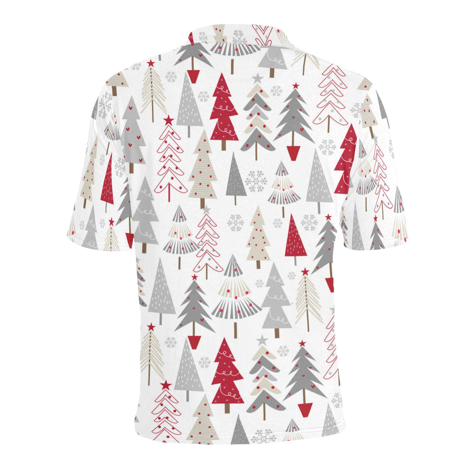 Cute Christmas tree pattern Men's All Over Print Polo Shirt