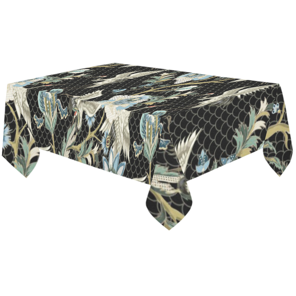 Japanese crane ornament elements Tablecloth