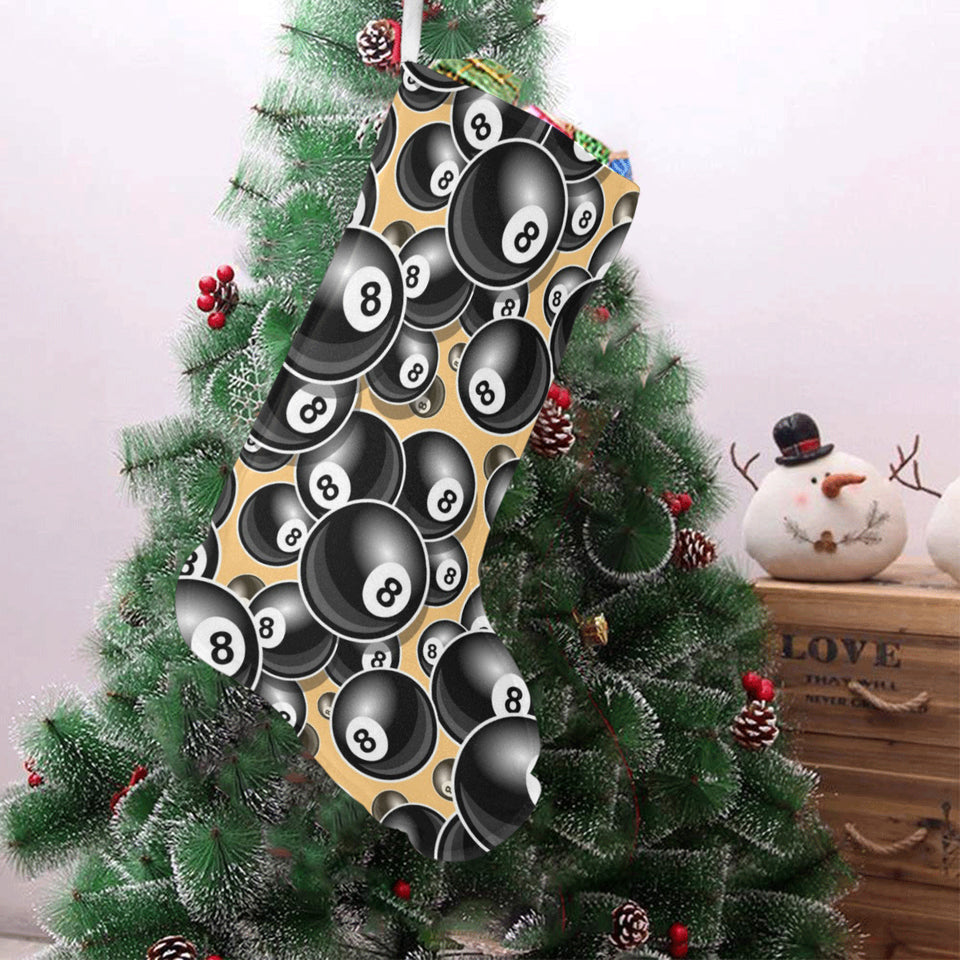 Billiard Ball Pattern Print Design 04 Christmas Stocking