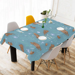 Sea otters pattern Tablecloth