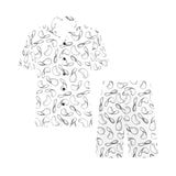 Potato Chips Pattern Print Design 04 Men's V-Neck Short Pajama Set