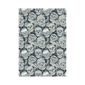 Sugar skull black white pattern House Flag Garden Flag