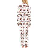Camper Van Pattern Print Design 01 Women's Long Pajama Set