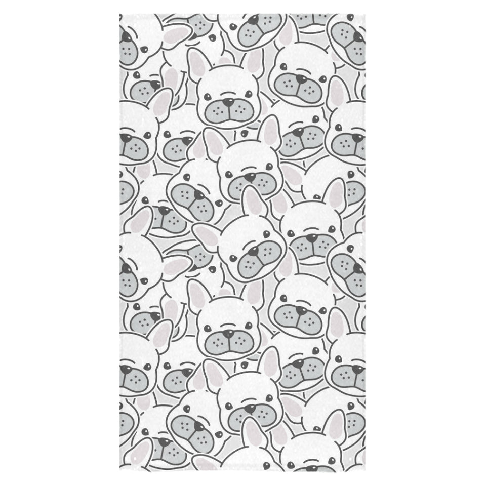 Cute french bulldog head pattern Bath Towel