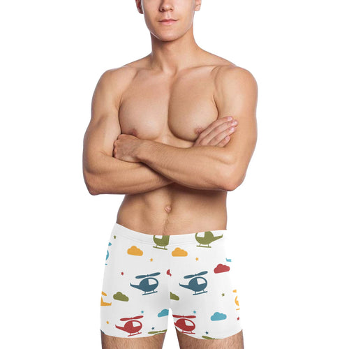Colorful helicopter pattern Men's Swimming Trunks