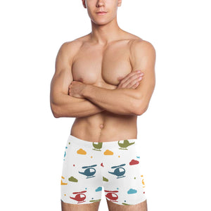 Colorful helicopter pattern Men's Swimming Trunks