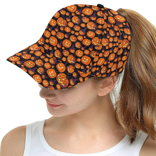 Halloween Pumpkin pattern All Over Print Snapback Cap