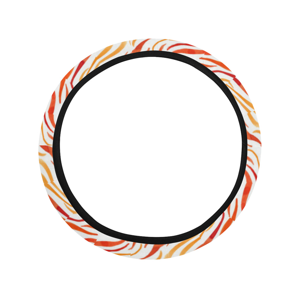 Fire flame watercolor pattern Car Steering Wheel Cover