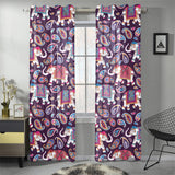 Elephant indian style ornament pattern Gauze Curtain