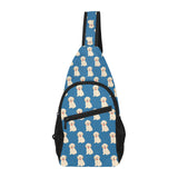 Golden Retriever Pattern Print Design 03 All Over Print Chest Bag