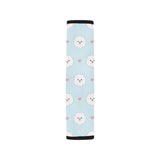White cute pomeranian pattern Car Seat Belt Cover