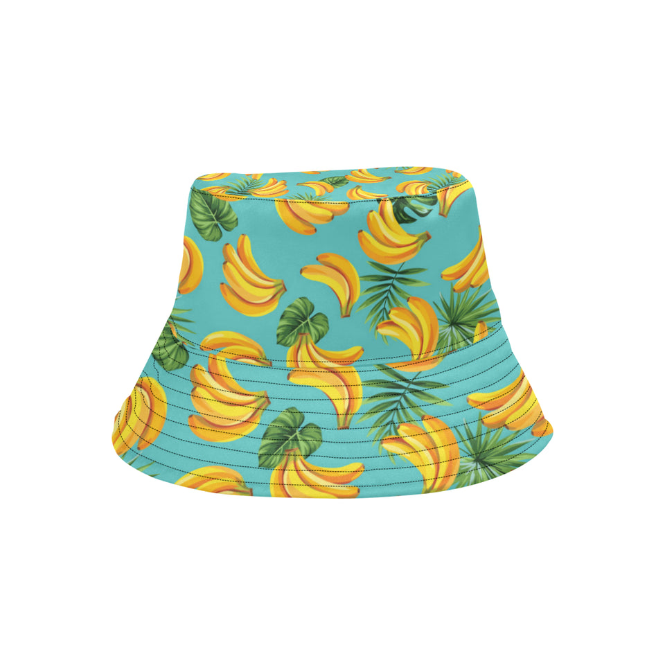 Banana Palm Leaves pattern background Unisex Bucket Hat