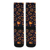 Halloween pattern Pumpkin background Crew Socks