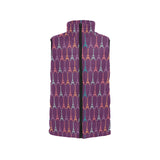 Eiffel Tower Pattern Print Design 05 Women's Padded Vest