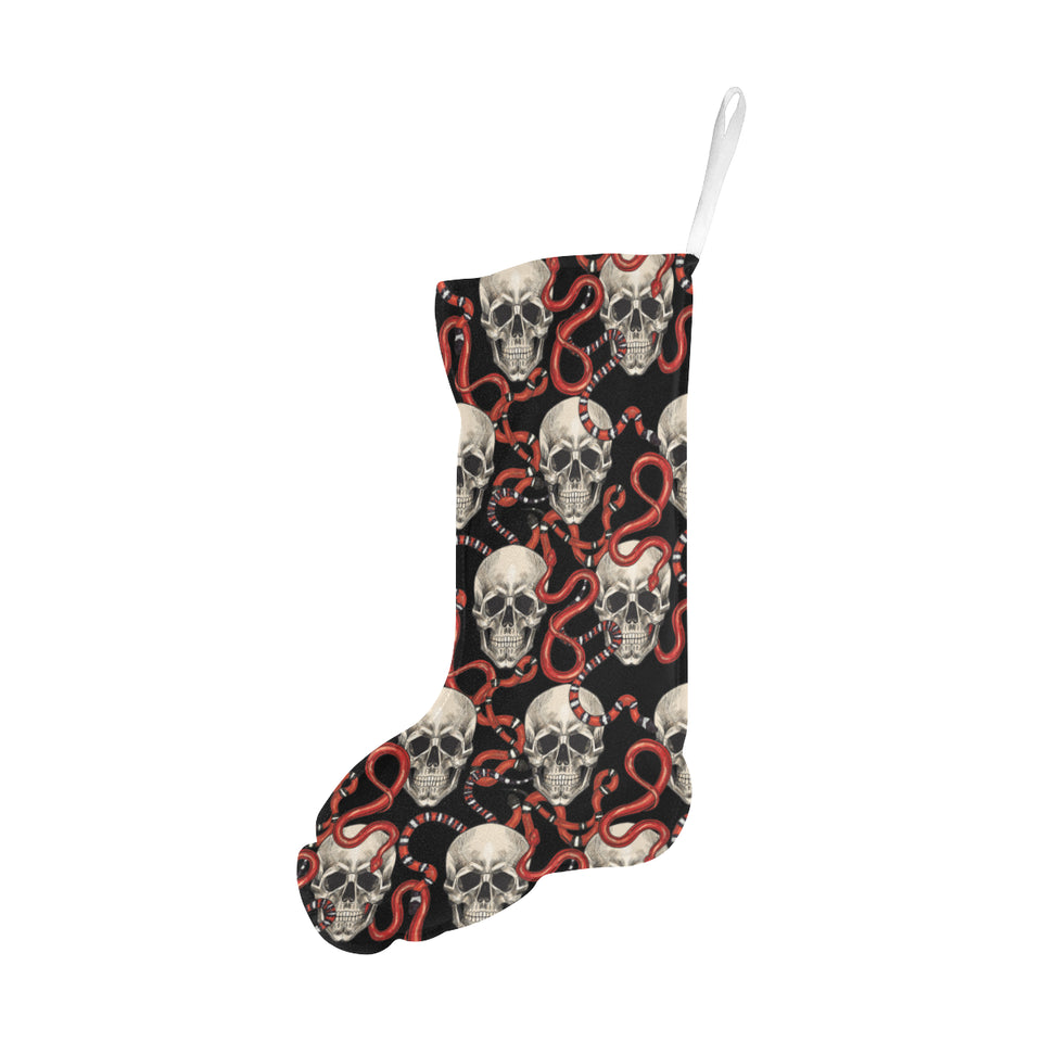 Red snake skull pattern Christmas Stocking