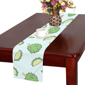 Durian pattern blue background Table Runner
