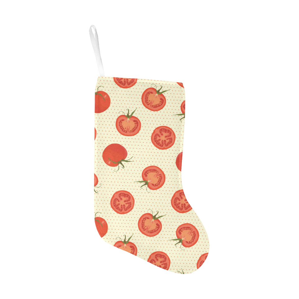 Tomato dot background Christmas Stocking