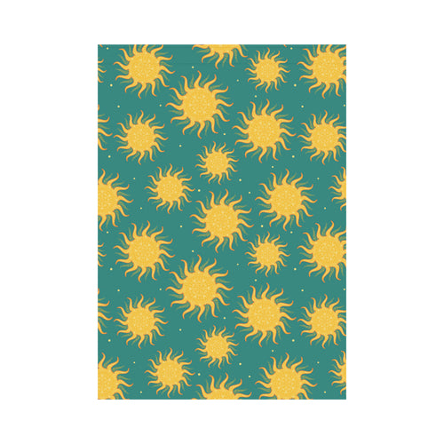 Sun green background House Flag Garden Flag