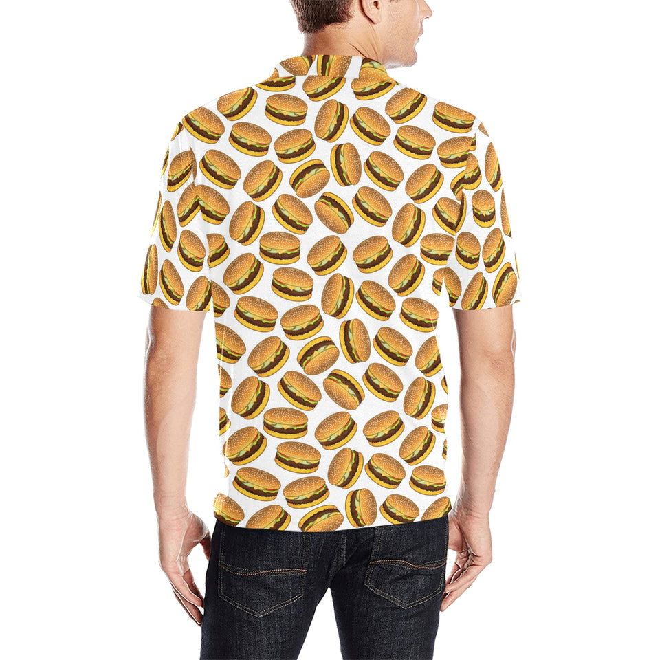 Hamburger Pattern Print Design 03 Men's All Over Print Polo Shirt