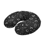 Hand drawn space rocket star planet U-Shaped Travel Neck Pillow