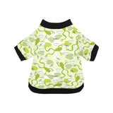 Cute frog dragonfly pattern All Over Print Pet Dog Round Neck Fuzzy Shirt