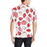 watercolor hand drawn beautiful strawberry pattern Men's All Over Print Polo Shirt