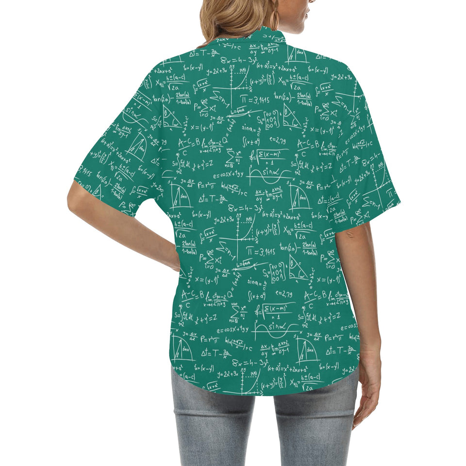 Math Pattern Print Design 01 Women's All Over Print Hawaiian Shirt