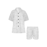 Airplane print pattern Women's V-Neck Short Pajama Set