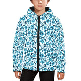 Hibiscus Pattern Print Design 04 Kids' Boys' Girls' Padded Hooded Jacket