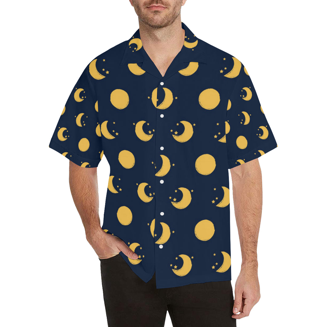 Moon star pattern Men's All Over Print Hawaiian Shirt