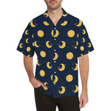 Moon star pattern Men's All Over Print Hawaiian Shirt