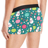 Snowman bird decorative elements christmas pattern Men's All Over Print Boxer Briefs Men's Underwear