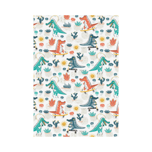 Cute Crocodile Pattern House Flag Garden Flag