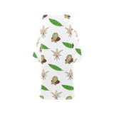 Color hand drawn cacao pattern Blanket Robe with Sleeves