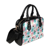 Toucan tropical flower leave pattern Shoulder Handbag