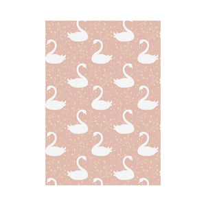 Swan flower light pink background House Flag Garden Flag