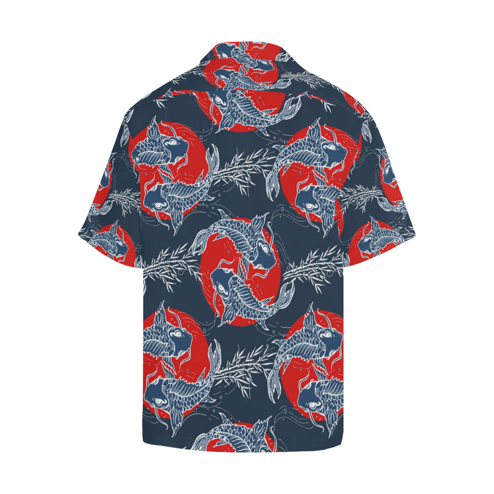 Fancy Carps hand drawn japanese art Men's All Over Print Hawaiian Shirt