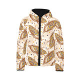 Corn Pattern Print Design 03 Kids' Boys' Girls' Padded Hooded Jacket