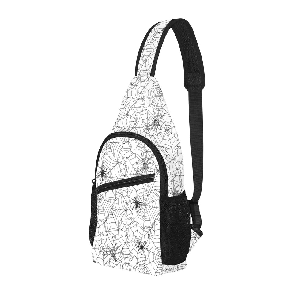 Spider web cobweb pattern All Over Print Chest Bag