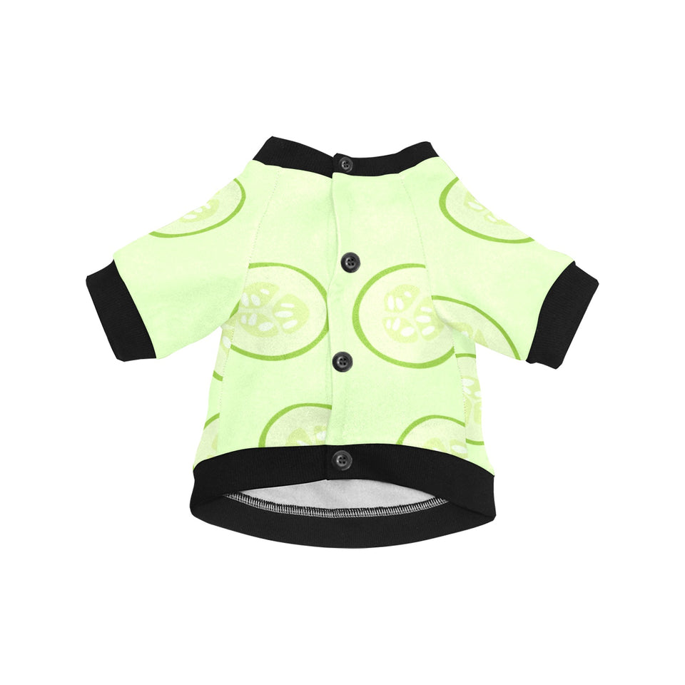 Cucumber pattern All Over Print Pet Dog Round Neck Fuzzy Shirt