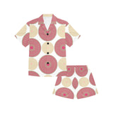 Circle indian pattern Kids' Boys' Girls' V-Neck Short Pajama Set