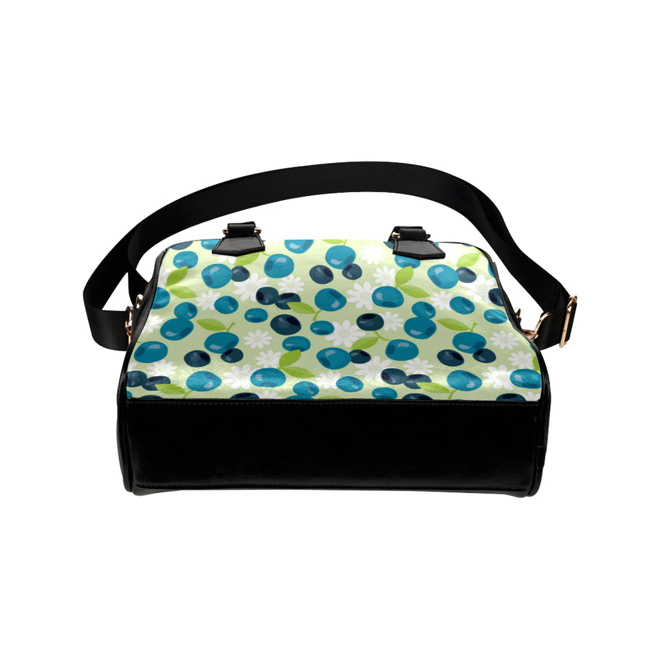 blueberry flower pattern Shoulder Handbag