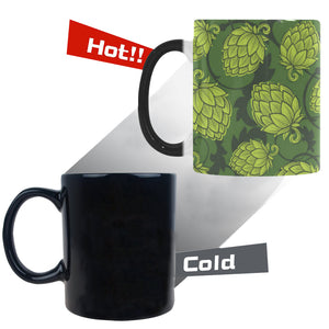 Hop pattern Hop cone background Morphing Mug Heat Changing Mug