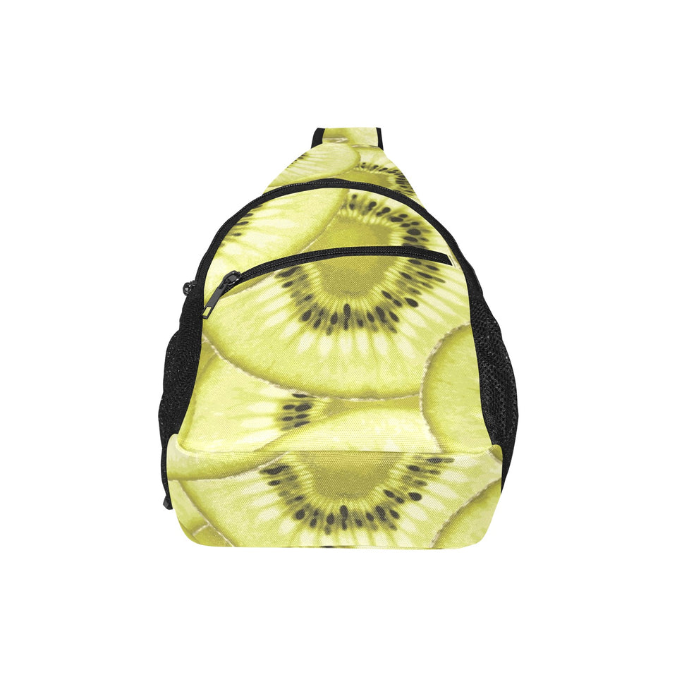 Sliced kiwi pattern All Over Print Chest Bag