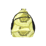 Sliced kiwi pattern All Over Print Chest Bag