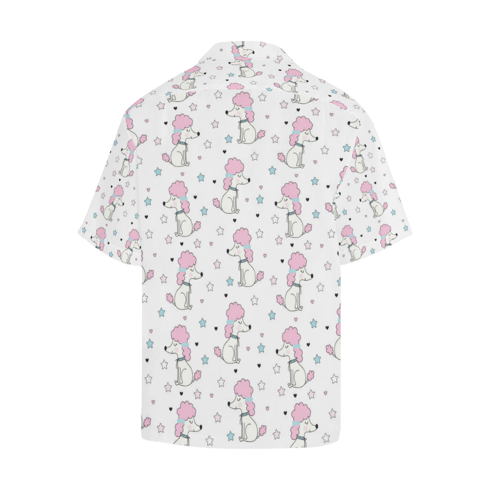 Cute poodle dog star pattern Men's All Over Print Hawaiian Shirt