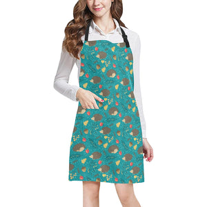 Hedgehog Pattern Print Design 01 All Over Print Adjustable Apron