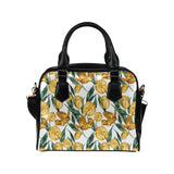 yellow tulips pattern Shoulder Handbag