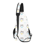 Cute Siberian Husky pattern All Over Print Chest Bag